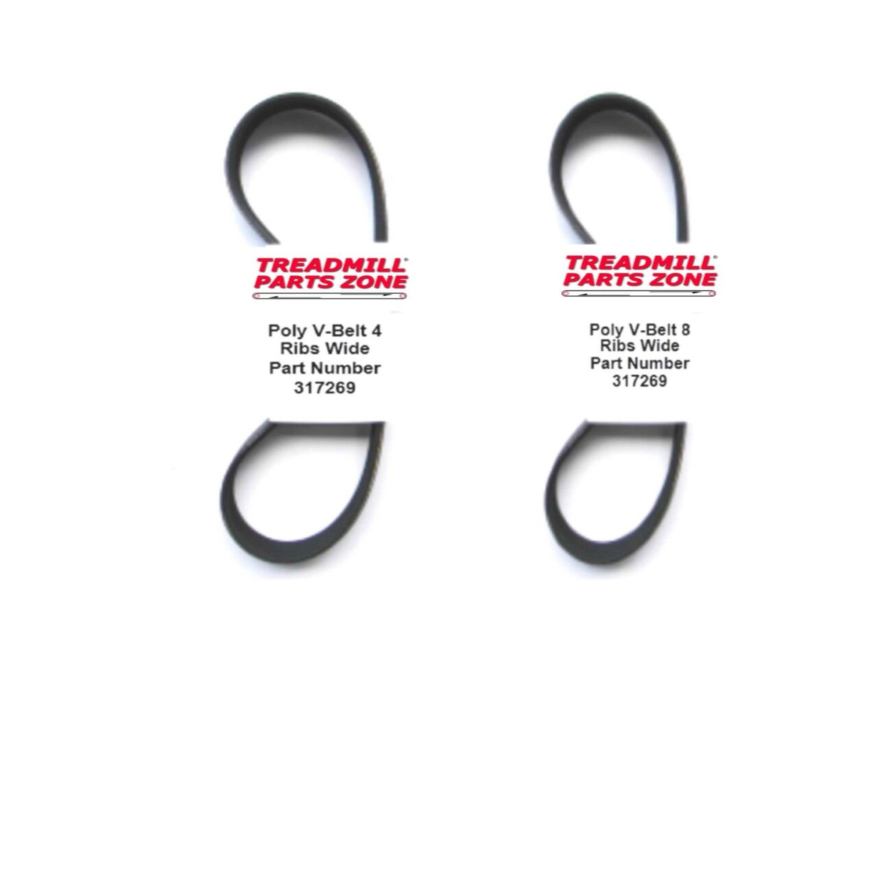 Pro Form Elliptical Model PFEL599113 18.0 RE Drive Belt Pair Part 317269