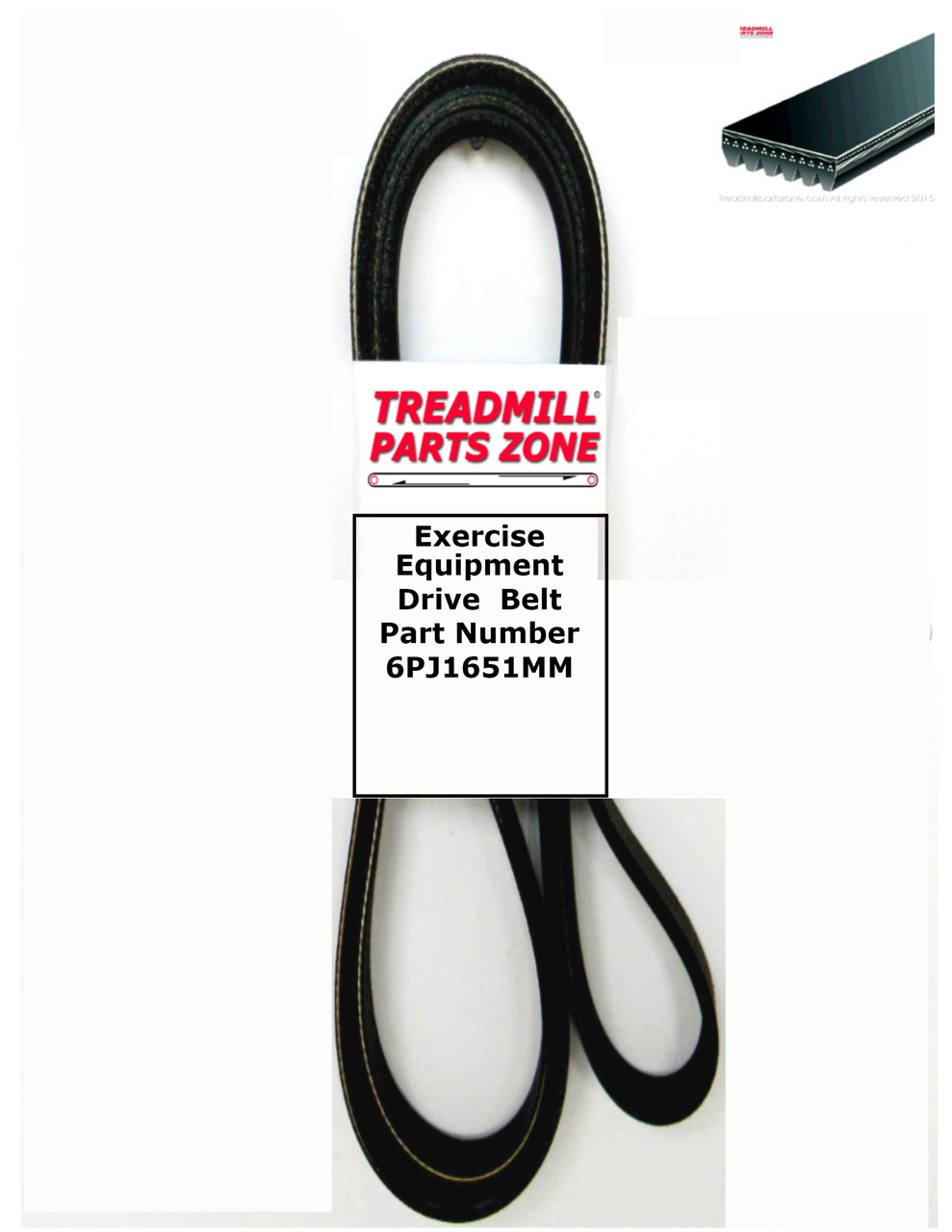 Exercise Equipment Drive  Belt Part Number 6PJ1651MM