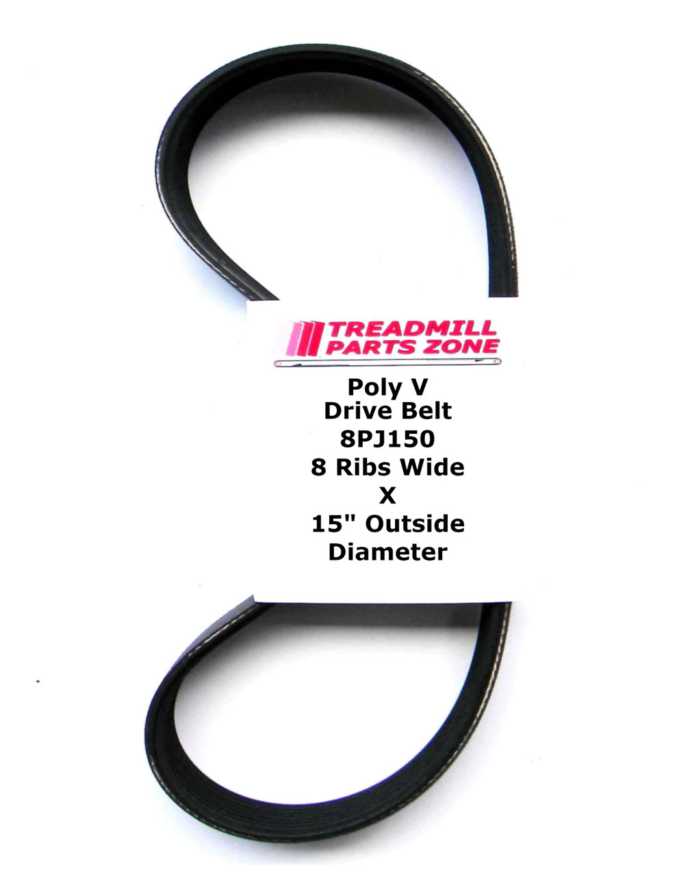 Poly V Drive Belt 8PJ150 8 Ribs Wide X 15" Outside Diameter