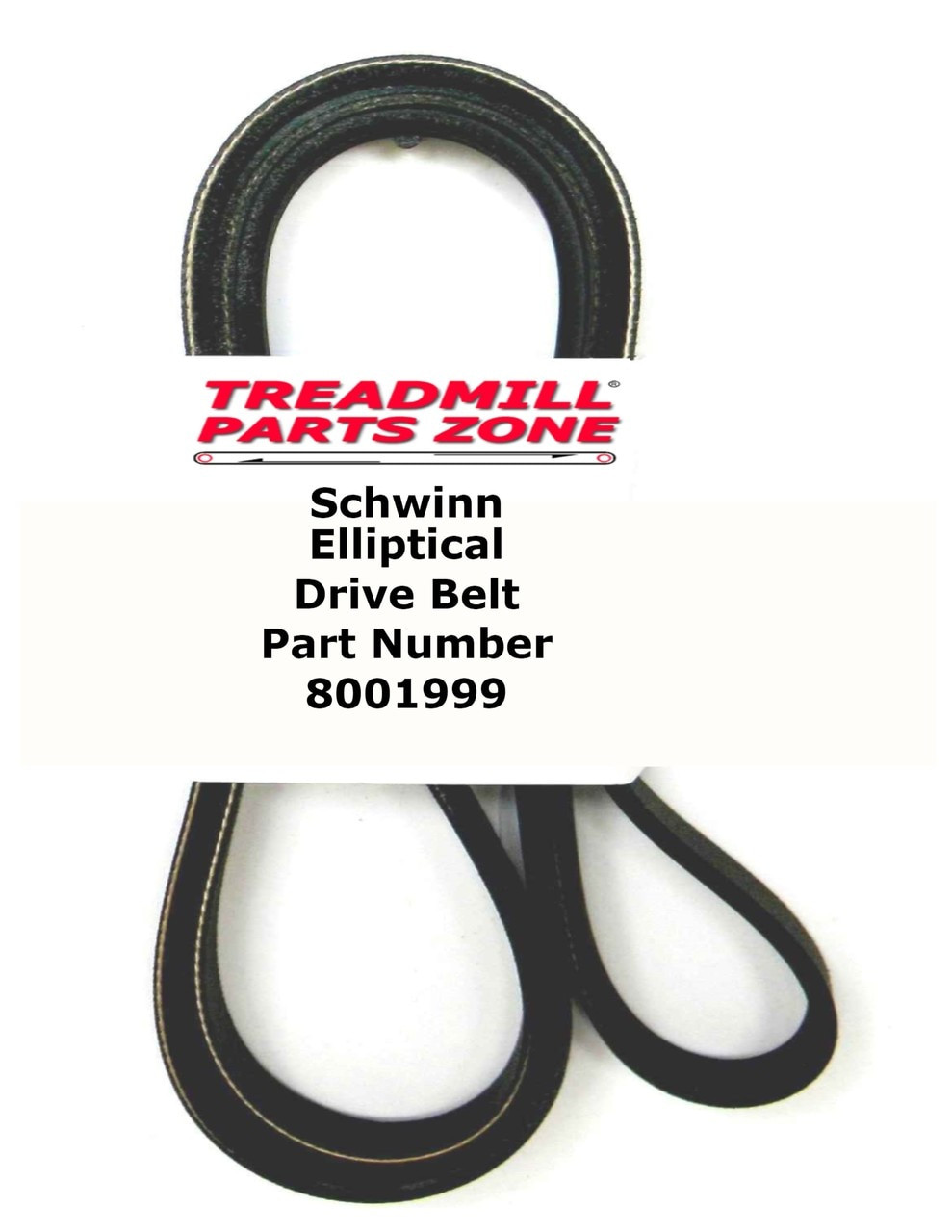 Schwinn Elliptical Model JOURNEY 4.0 Drive Belt Part Number 8001999