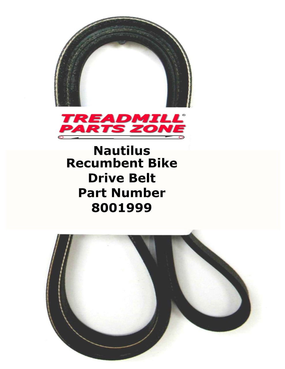 Nautilus Recumbent Bike Model R616 Drive Belt Part Number 8001999