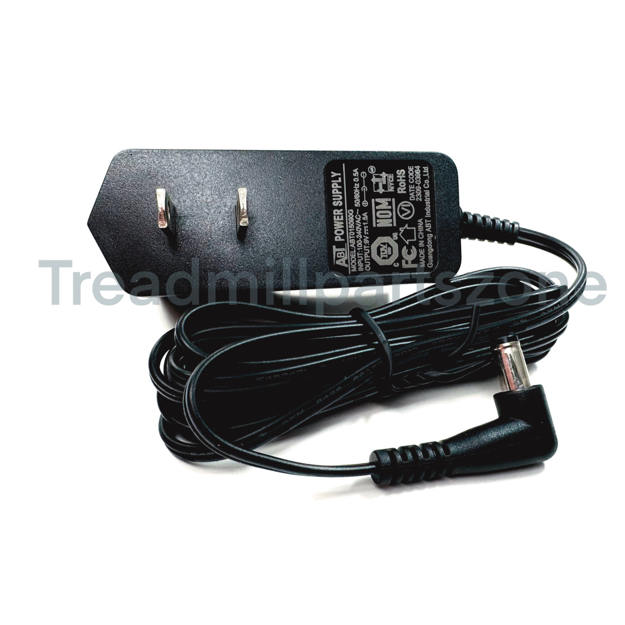 BowFlex Model MAX Trainer M5 A/C Power Adapter Part Number 1000512717 90 degree plug
