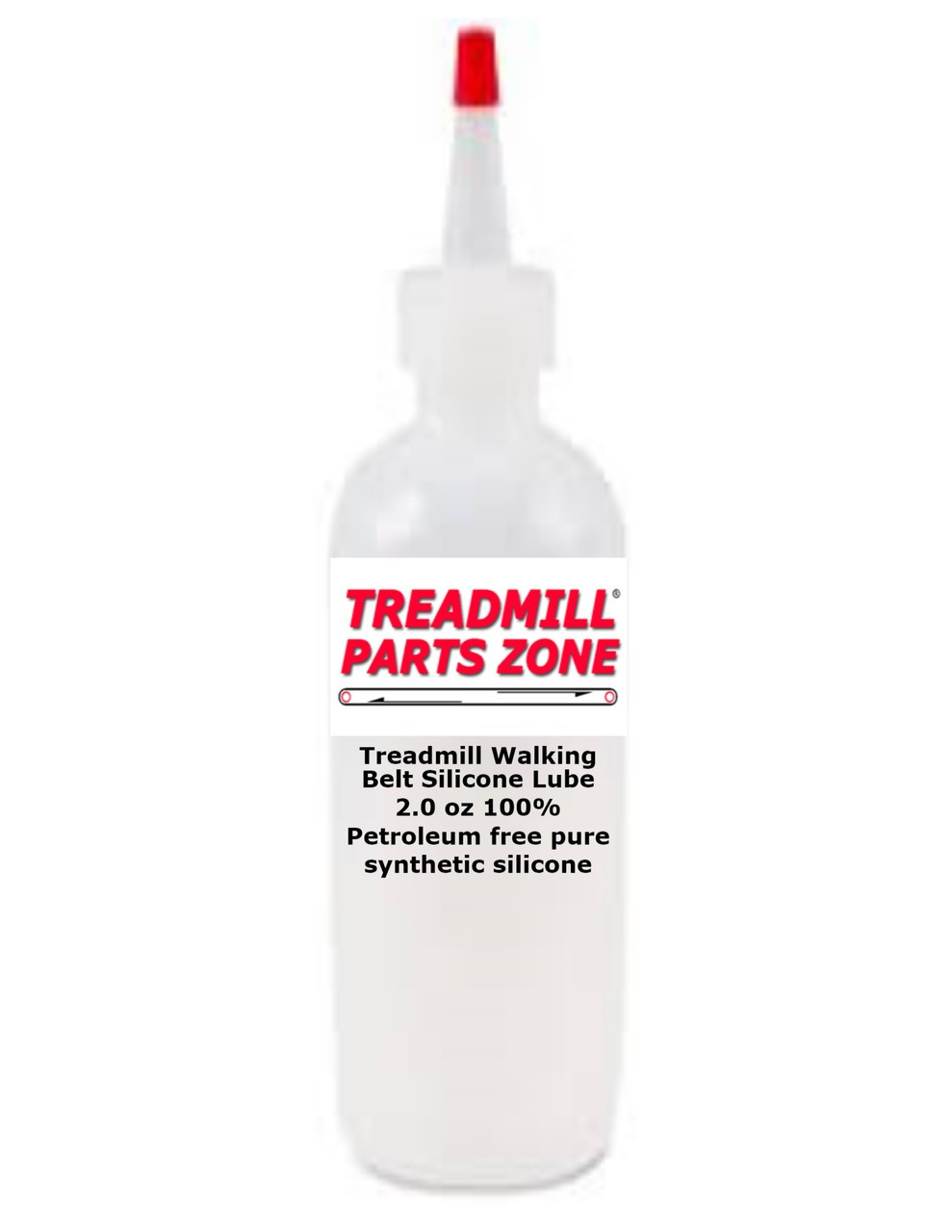 Treadmill Walking Belt Silicone Lube 2.0 oz 100% Petroleum free pure synthetic silicone