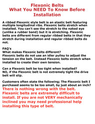 Flexonic Drive Belts: A Comprehensive Review