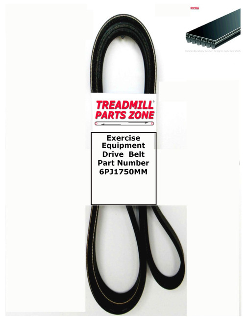 Exercise Equipment Drive  Belt Part Number 6PJ1750MM