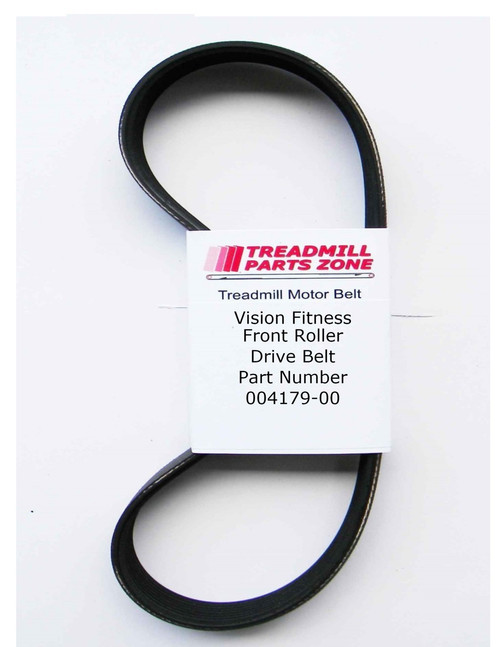 Vision Treadmill Model TM51E T9700 RUNNERS Front Roller Drive Belt Part Number 004179-00
