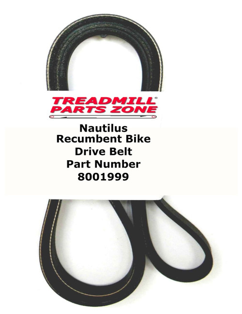 Nautilus Recumbent Bike Model R624 Drive Belt Part Number 8001999