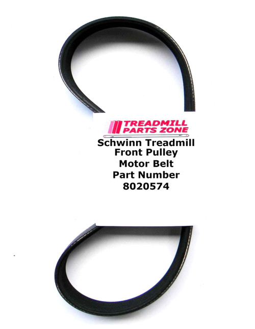 Schwinn Model 810 Treadmill Front Pulley Motor Belt Part Number 8020574