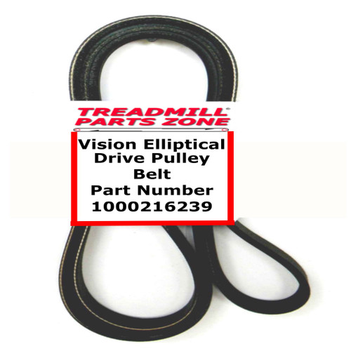 Vision Elliptical Model XF40 EP257 Classic Drive Pulley Belt Part Number 1000216239