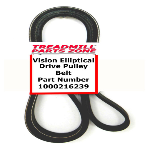 Vision Elliptical Model XF40 EP261 Classic Drive Pulley Belt Part Number 1000216239