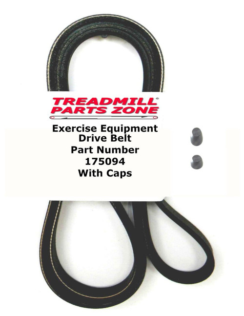 Elliptical Pulley Drive Belt with Axle Caps Part Number 175094