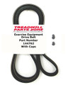 Sears Elliptical Model285770 MOMENTUM STRIDER Drive Belt W/Axle Caps Part 144762