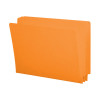 Smead End Tab Folders, Letter Size, 11pt, 2-Ply, No Fastener, Orange, 100/Box