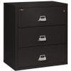 FireKing Lateral File Cabinet, 1-Hour Fire Rated, 3-Drawer, 38" Wide, Black