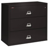 FireKing Lateral File Cabinet, 1-Hour Fire Rated, 3-Drawer, 44" Wide, Black