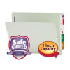 Smead End Tab Pressboard Fastener Folders, Letter Size, 1" Expansion, Gray/Green, 25/Box