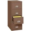4-Drawer FireKing Vertical File Cabinet, Legal Size, Tan Finish – Drawer Open Showing Files