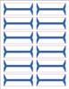Acme Abgor Compatible Wrap-Around File Folder Labels, Blue