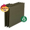 Smead FasTab Hanging File Folders, Legal Size, 1/3-Cut Built-In Tab, 100% Recycled, Moss, 20 per Box