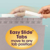 Smead 64341 - TUFF Extra Capacity Hanging Folder, 3" Expansion, 1/3-Cut Easy Slide Tab, Legal Size, Steel Gray, 18/Box
