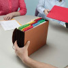 Smead Expanding Wallet, 5-1/4" Expansion, Flap and Cord Closure, Extra Wide Letter Size, Redrope, 10/Box