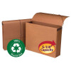 Smead 100% Recycled Wallet, 5-1/4" Expansion, Flap and Cord Closure, Letter Size, Redrope, 10/Box