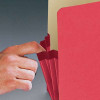 Smead File Pockets, Straight-Cut Tab, 3-1/2" Expansion, Letter Size, Red, 25/Box