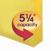 Smead File Pockets, Straight-Cut Tab, 5-1/4" Expansion, Letter Size, Yellow, 10/Box (73