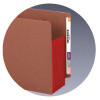 Smead End Tab File Pockets, Extra Wide Letter Size, 5-1/4" Expansion, Redrope with Red Gusset, 10/Box