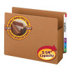 Smead TUFF End Tab File Pockets, Extra Wide Letter Size, 5-1/4" Expansion, Reinforced Tab, 10/Box