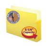 Smead File Pockets, Straight-Cut Tab, 5-1/4" Expansion, Legal Size, Yellow, 10/Box