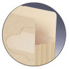 Smead TUFF End Tab File Pockets, Extra Wide Letter Size, 5-1/4" Expansion, Reinforced Tab, Manila, 10/Box