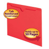 Smead File Folders Jackets, Reinforced Tab, Letter Size, Red, 100/Box