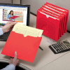 Smead File Folders Jackets, Reinforced Tab, Letter Size, Red, 100/Box