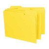 Smead Interior File Folders, 1/3-Cut Tab, Letter Size, Yellow, 100/Box