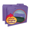 Smead Interior File Folders, 1/3-Cut Tab, Letter Size, Purple, 100/Box