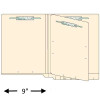 Classification Folders, End Tab, Letter Size, Drop Front, 3/4" Exp, 4 Fasteners, 1 Divider, 11pt Manila, 25/Box