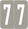 VRE/GBS 8860-Series Numeric Labels, Yellow, Number 7, Gray, 500 Labels per Roll