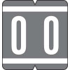 GBS Alpha Labels, 8850-Series, 1 5/16 H x 1 1/4 W, Letter O, Gray, 550/Roll, 91335