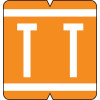 GBS Alpha Labels, 8850-Series, 1 5/16 H x 1 1/4 W, Letter T, Orange, 550/Roll, 91340