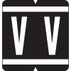 GBS Alpha Labels, 8850-Series, 1 5/16 H x 1 1/4 W, Letter V, Black, 550/Roll, 91342