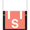 Tab Products Alpha Labels, 1307-Series, 1 H x 3/4 W, Letter S, Coral, 500/Roll (A1307-S-T3)