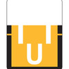 Tab Products Alpha Labels, 1307-Series, 1 H x 3/4 W, Letter U, Lt Orange, 500/Roll (A1307-U-T3)