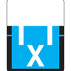 Tab Products Alpha Labels, 1307-Series, 1 H x 3/4 W, Letter X, Lt Blue, 500/Roll (A1307-X-T3)