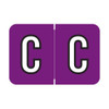 Barkley Alpha Labels, ACPM-Series, 1 H x 1 1/2 W, Letter C, Purple, 500/Roll