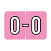 Barkley Alpha Labels, ACPM-Series, 1 H x 1 1/2 W, Letter O, Pink, 500/Roll