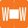 Barkley Alpha Labels Letter W Orange ADPK-W