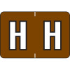 Barkley Alpha Labels Letter H Brown BRAM-H