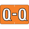 Barkley Alpha Labels Letter Q Orange BRAM-Q