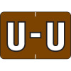 Barkley Alpha Labels Letter U Brown BRAM-U